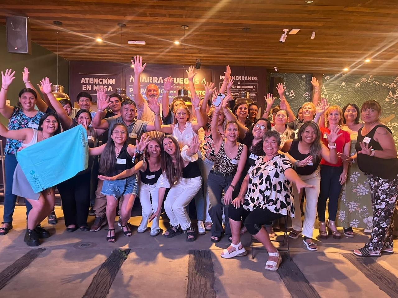 a group of people posing for a photo