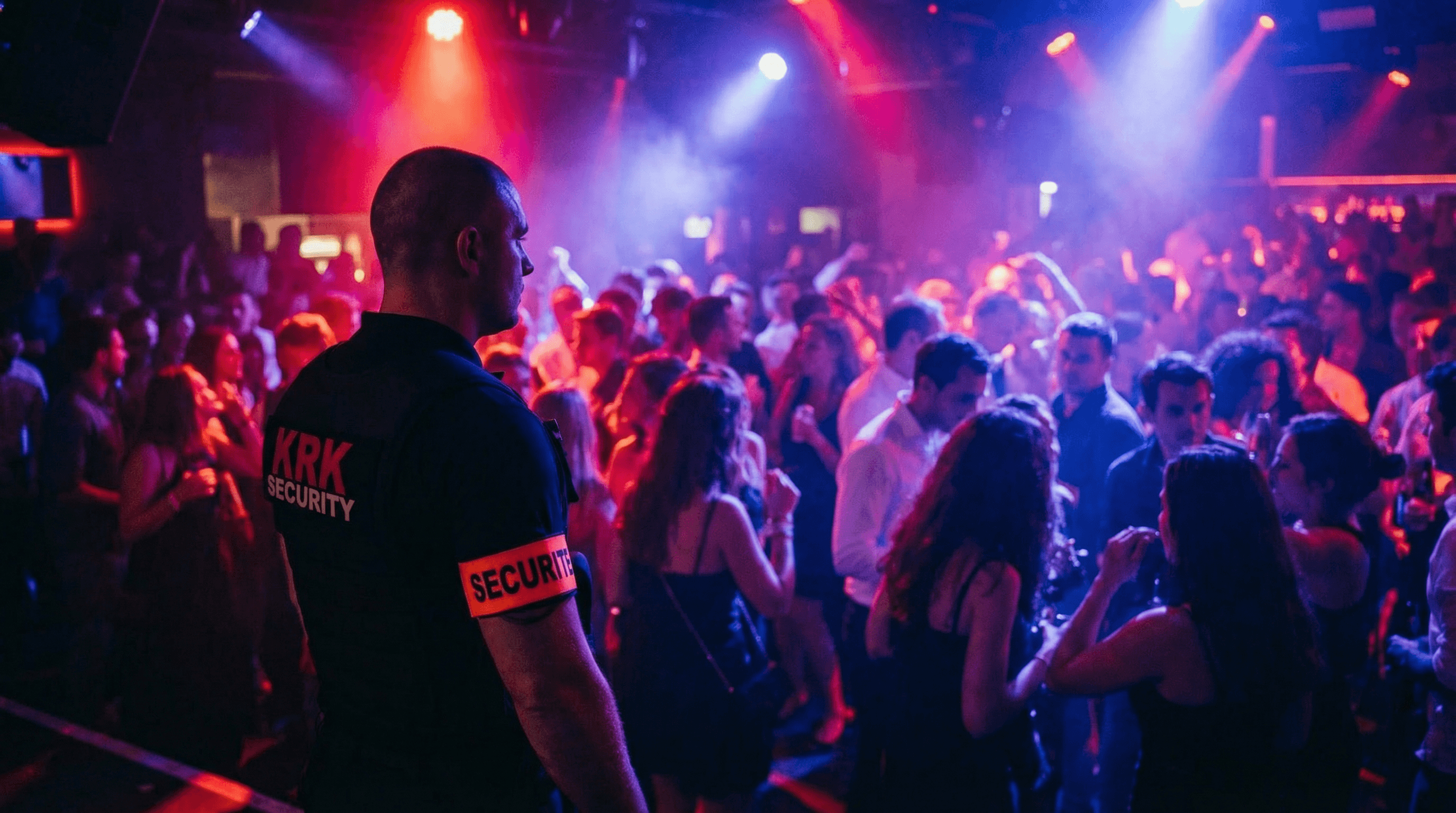 Agent de sécurité KRK assurant la sécurité d’une discothèque à Genève