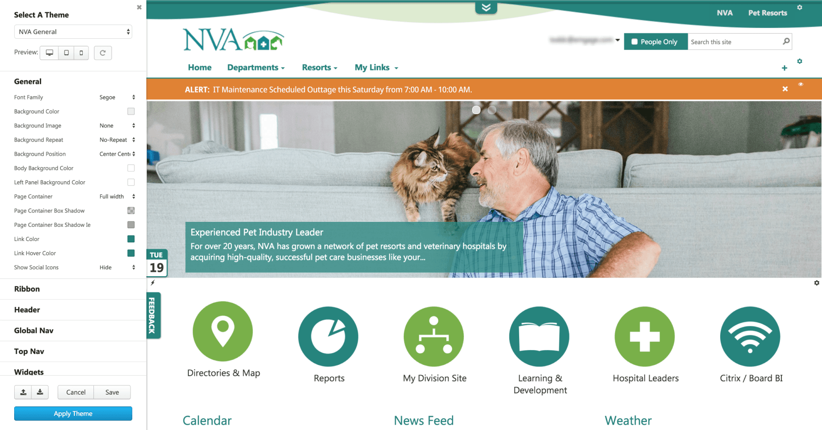 NVA branding in Stylizer.