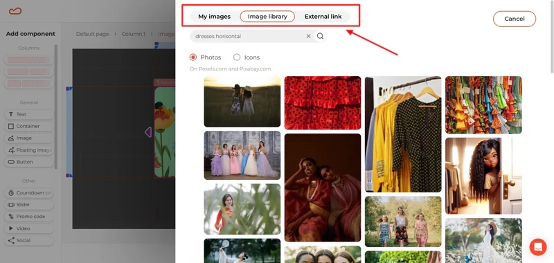claspo-timer-template-customization-image-library