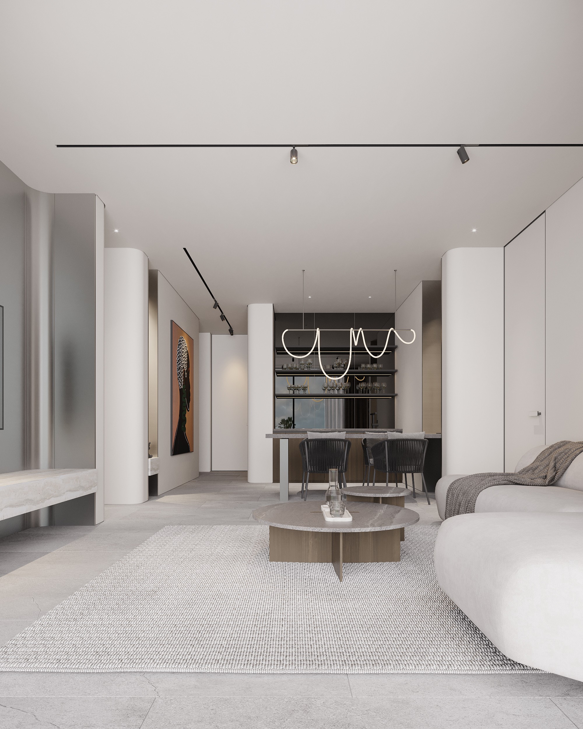 Complex 7 - Apart 2-BR 111 2 floor — гостиная, Laguna Complex 7, Canggu