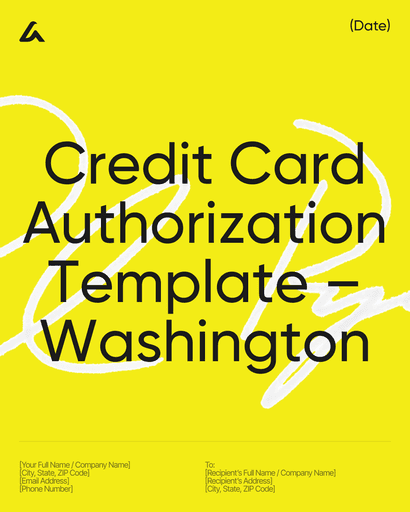 Credit Card Authorization Template – Washington