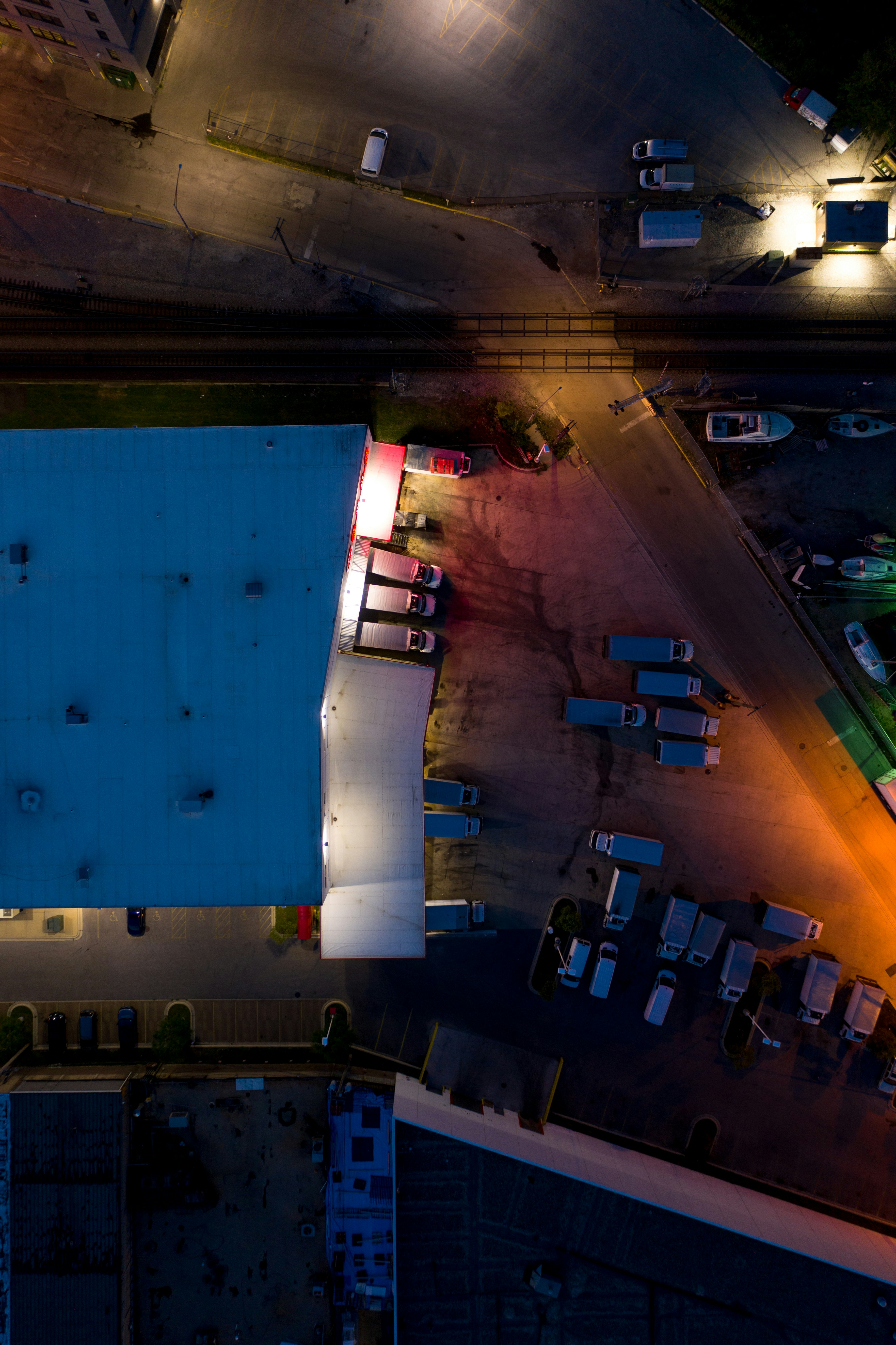 blue and brown wooden table