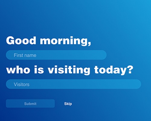 A login screen for visitors to personalize their experience
