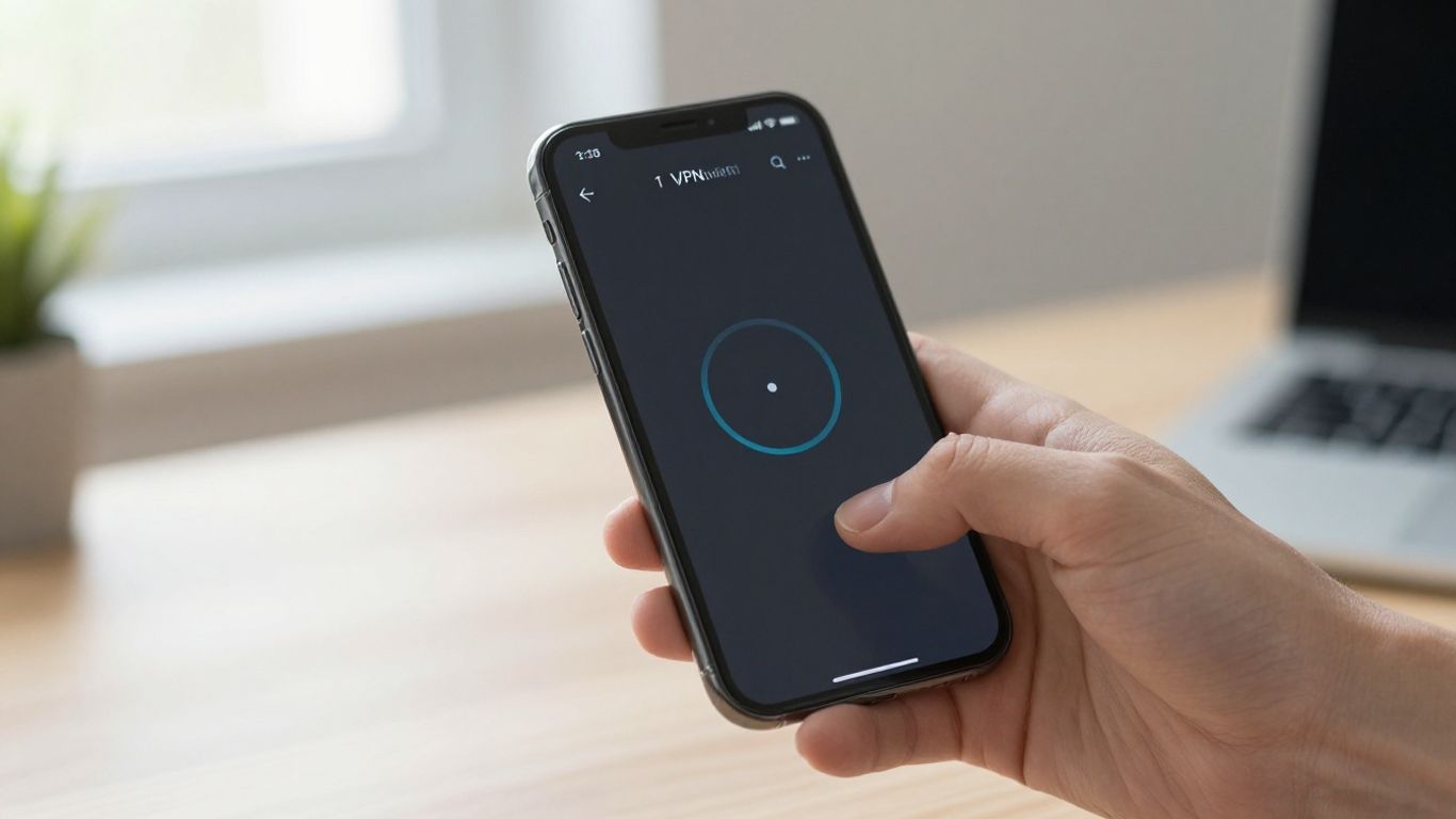 iPhone showing a simple VPN connection screen