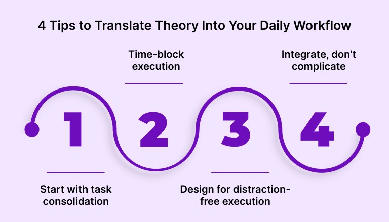 4 Tips to Translate Theory Into Your Daily Workflow