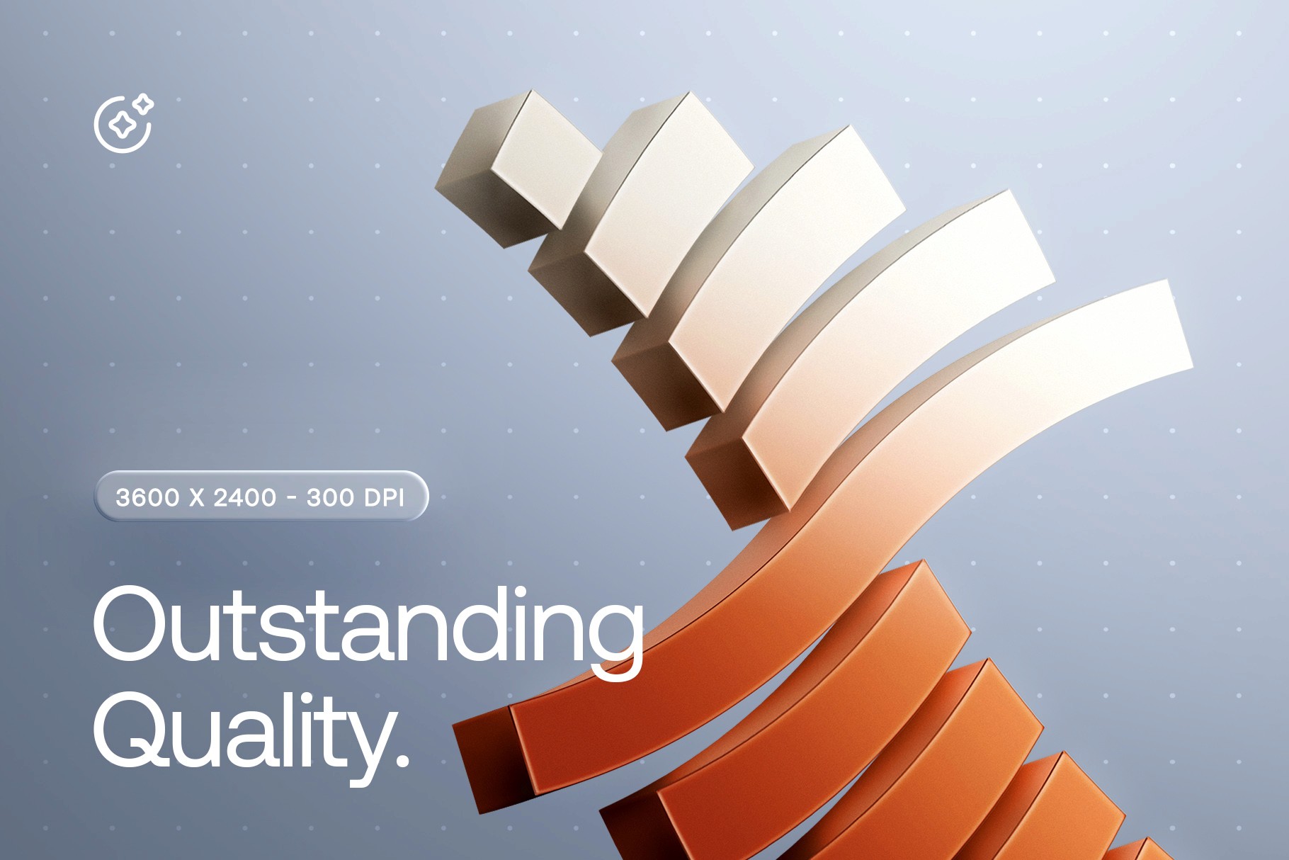 Close-up of a detailed 3D logo mockup demonstrating high-quality rendering and textures.