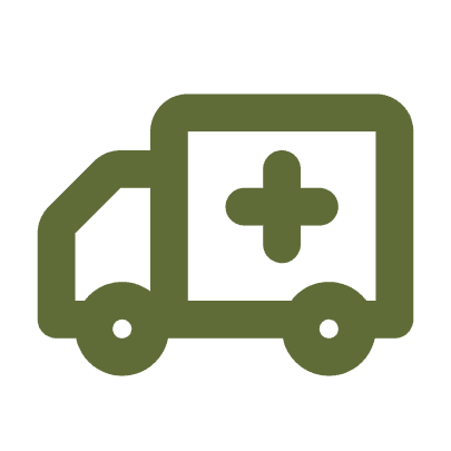 Vector icon of a ambulance