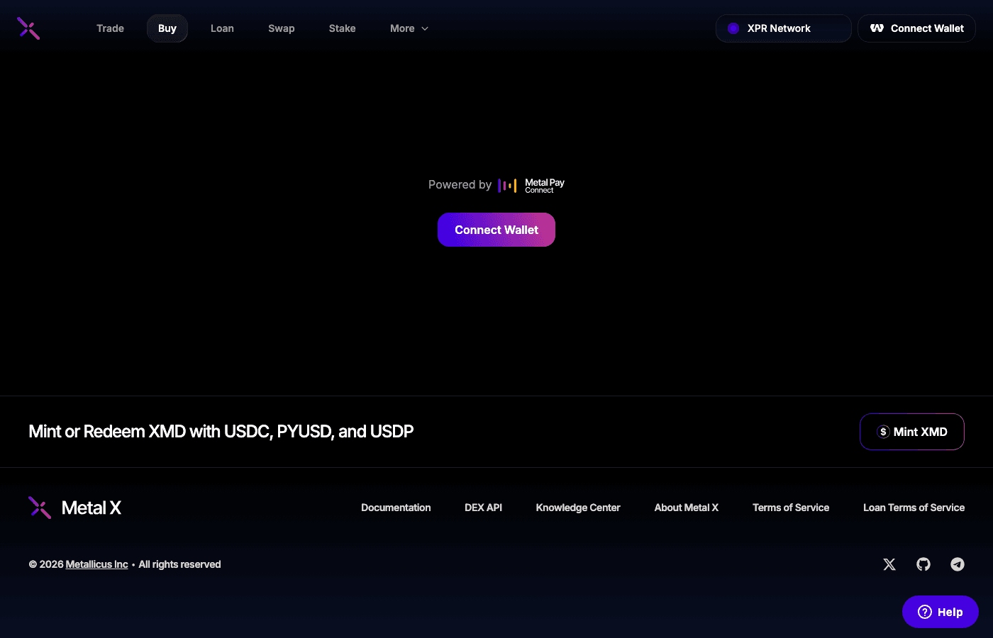 Metal X Fiat on-ramp / buy flow