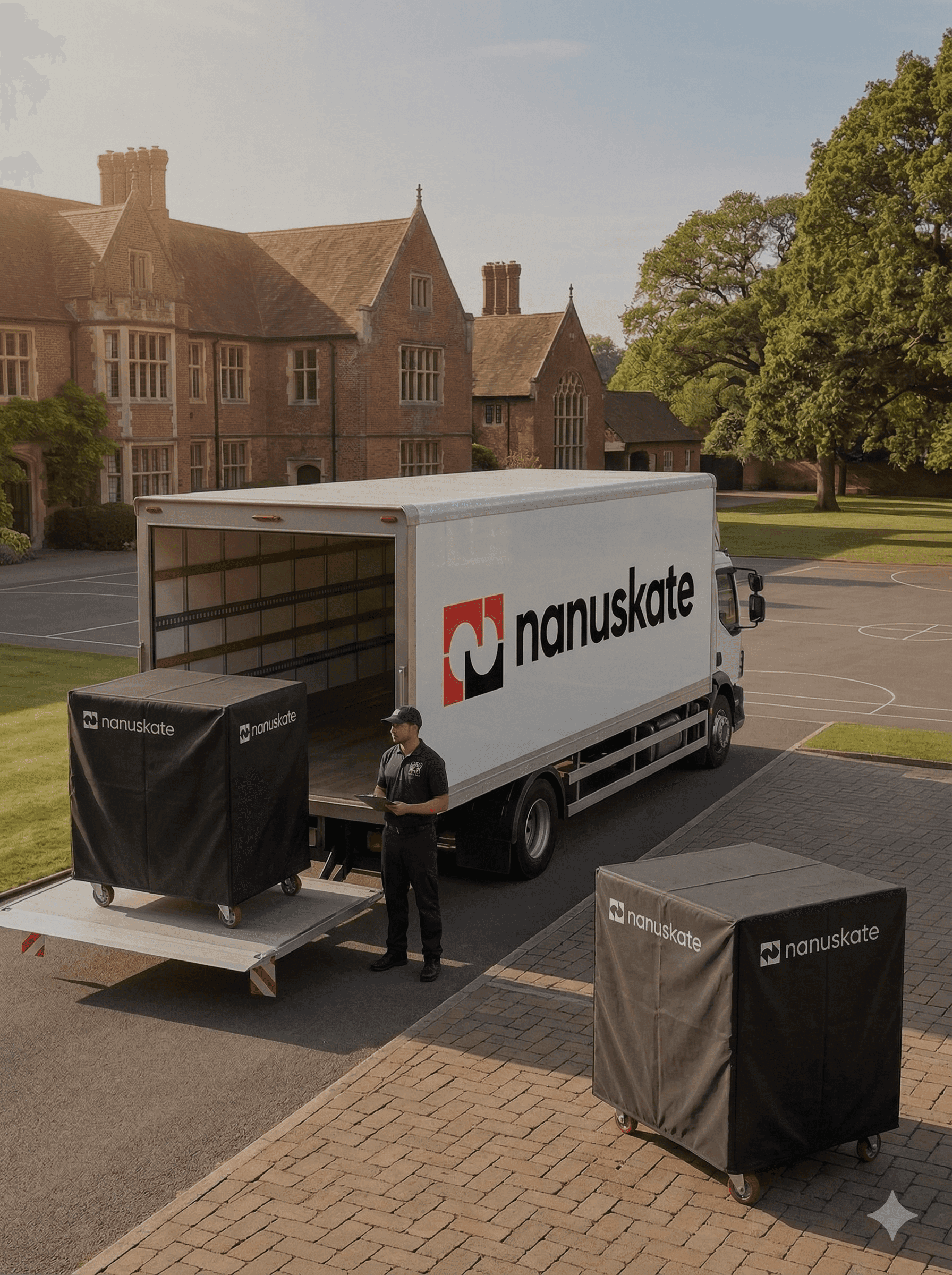 nanuskate truck delivering complete dollies