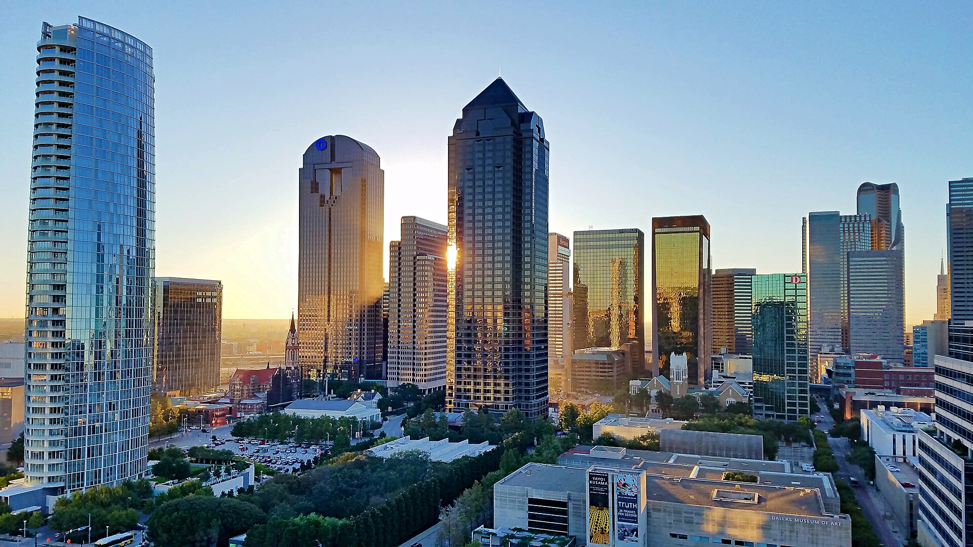 Dallas Texas skyline showing the North Texas metropolitan area where the University of Texas at Dallas anchors Richardson's knowledge economy
