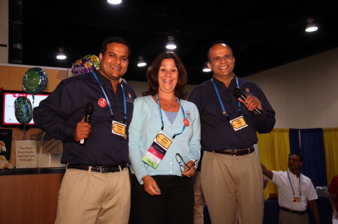 Kamran and Tariq at Edible Arrangements