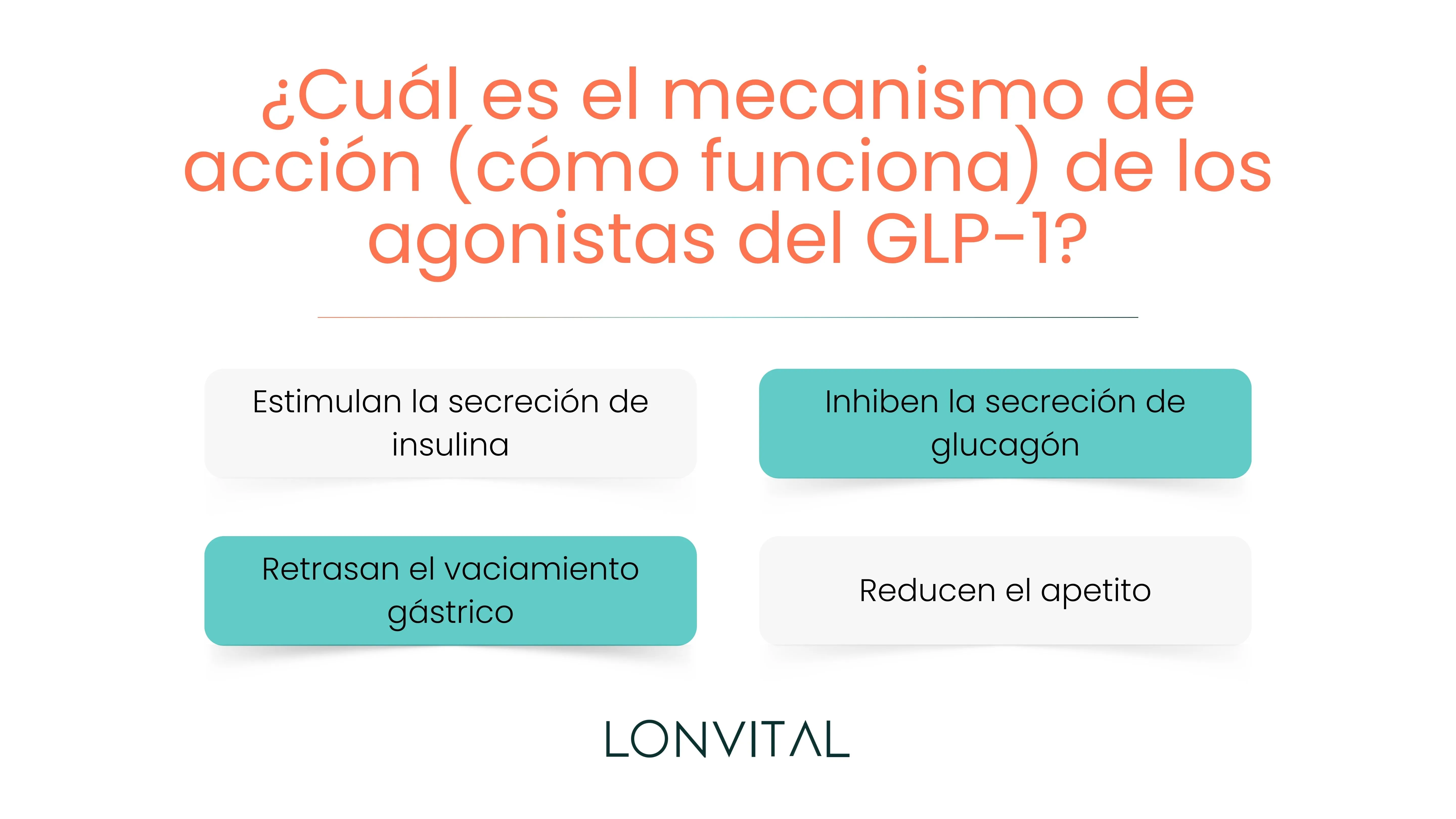 ¿Cuál es el mecanismo de acción (cómo funciona) de los agonistas del GLP-1?