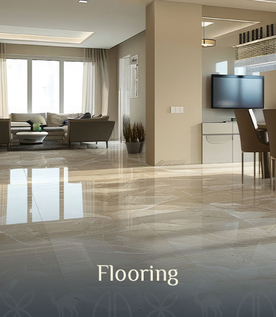 sunlit empty room with wooden floors