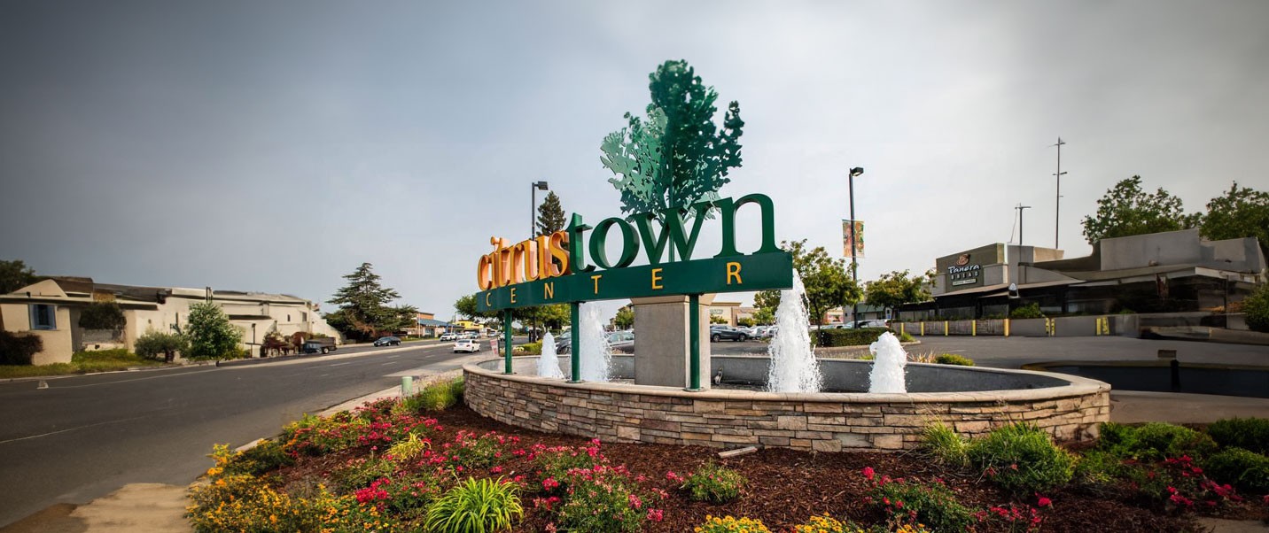 Sign that says Citrus Town in Citrus Heights