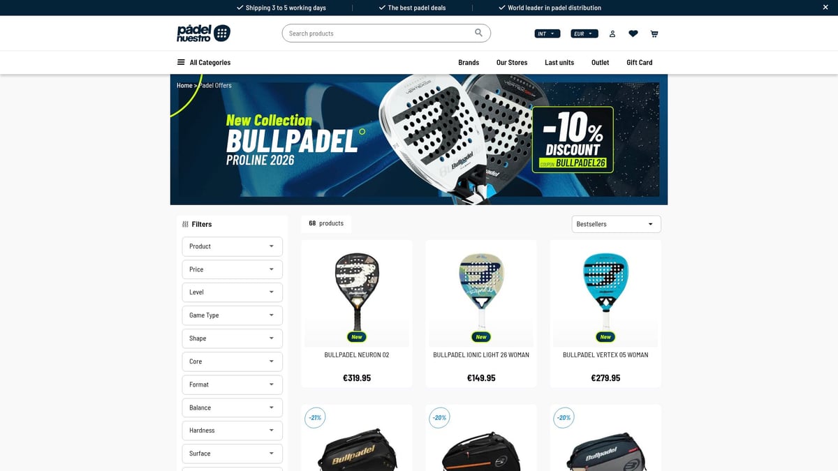 7 Best Padel Discount Deals to Grab in 2026 - Bullpadel 2026 Collection – 10% Off New Releases