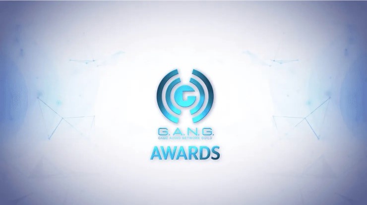 Blue G.A.N.G. Awards logo on a light abstract background with geometric lines and dots, conveying a futuristic and tech-savvy mood.
