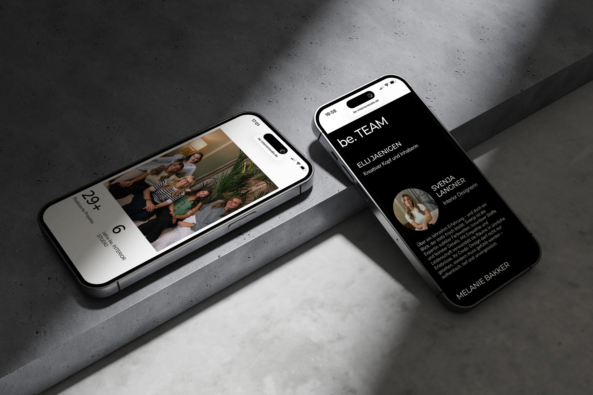 Mockup iPhone - Teamvorstellung