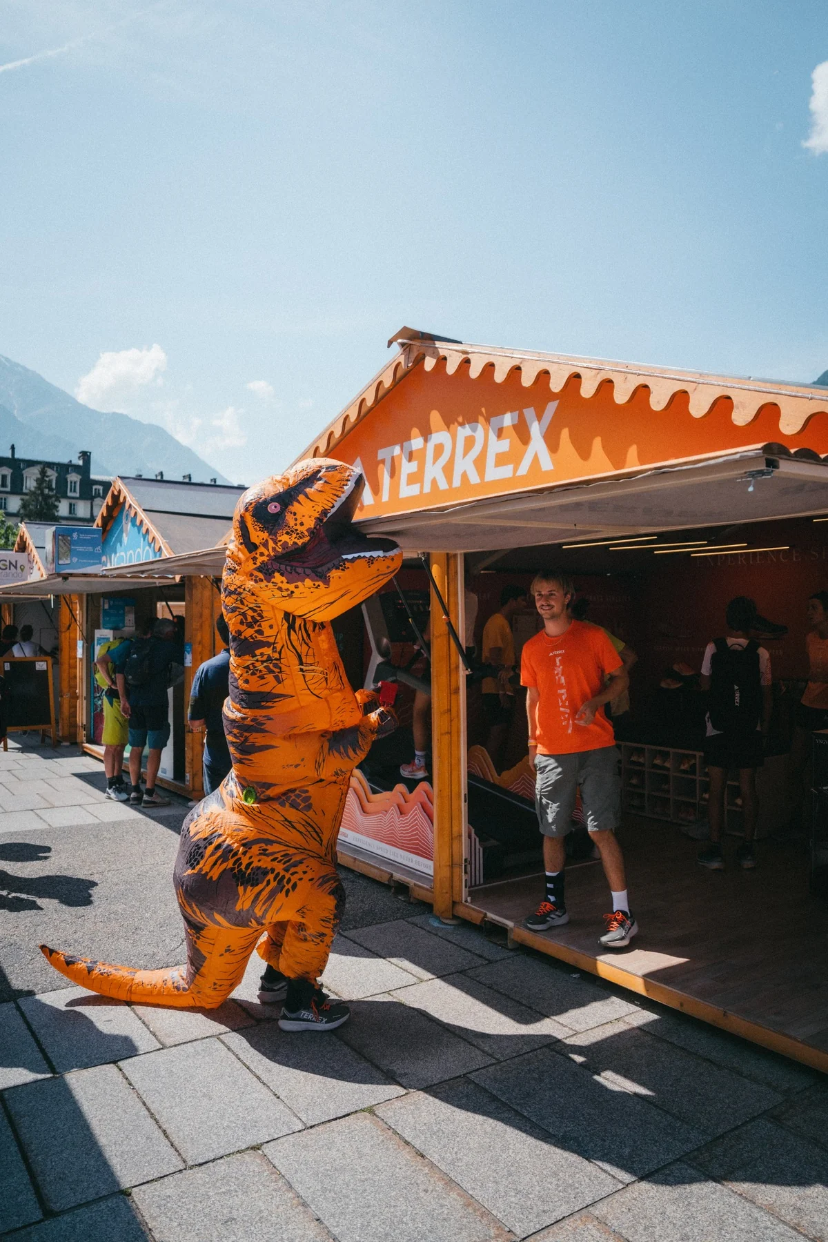 Terrex booth with mascot