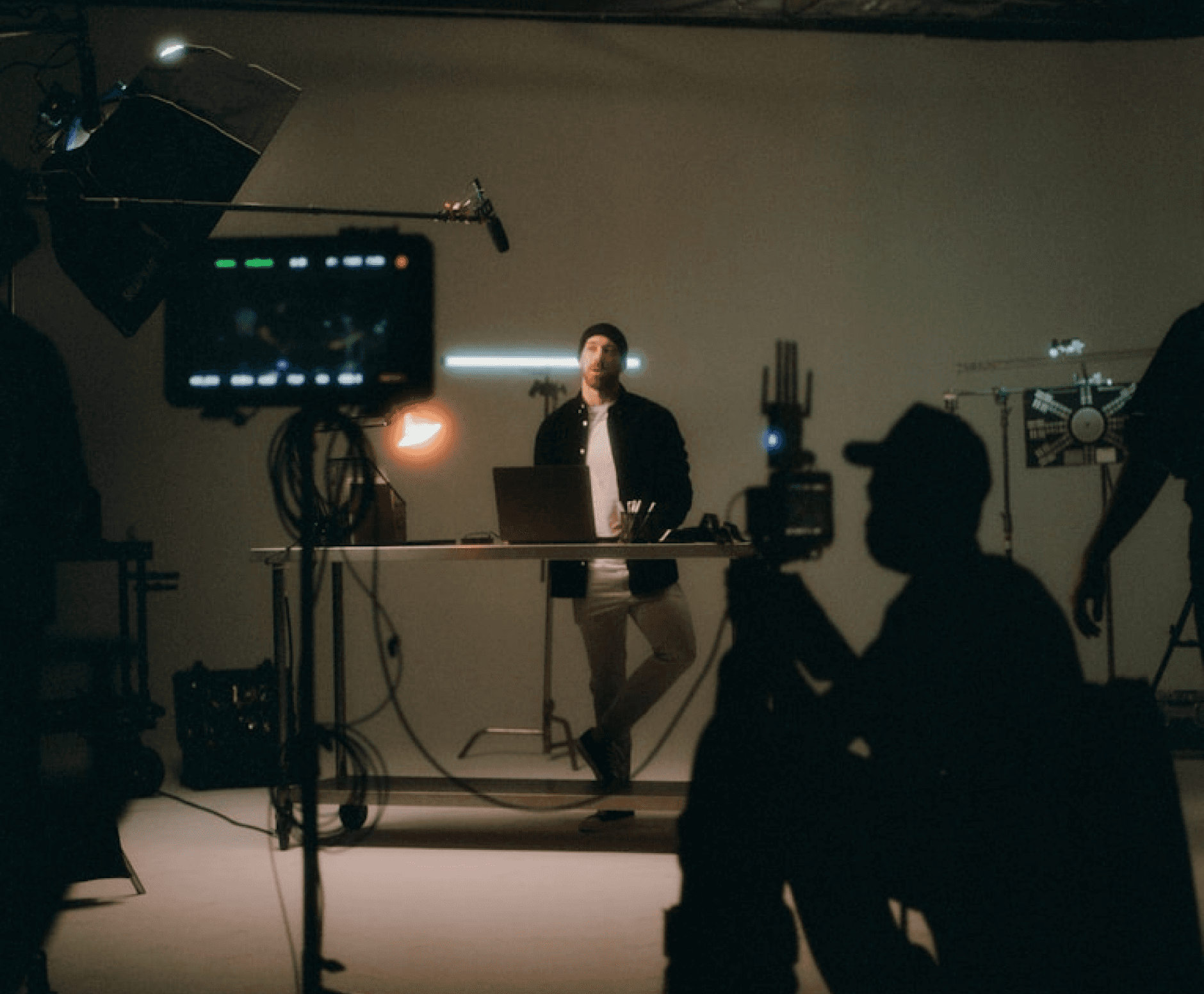 working in studio