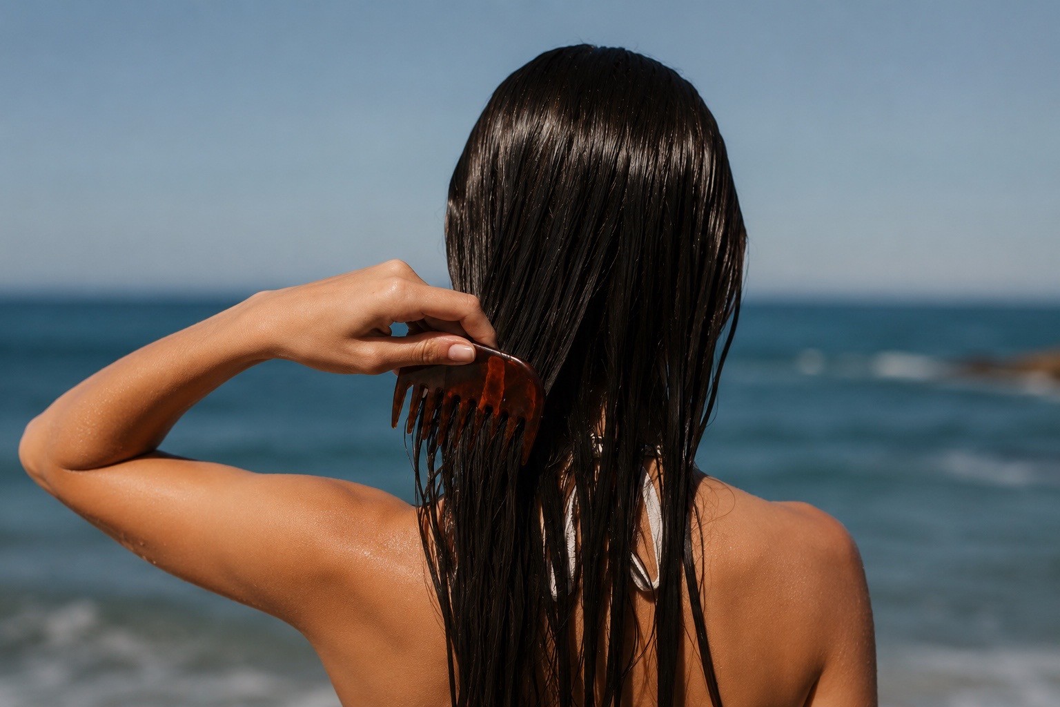 Woman with long hair