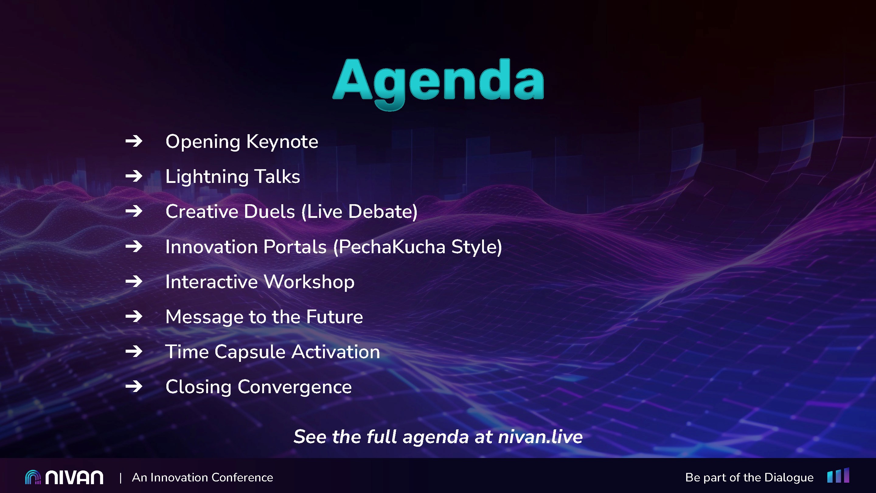 8 variations of nivan logos that includes stacked, horizontal, color, and reverse logos