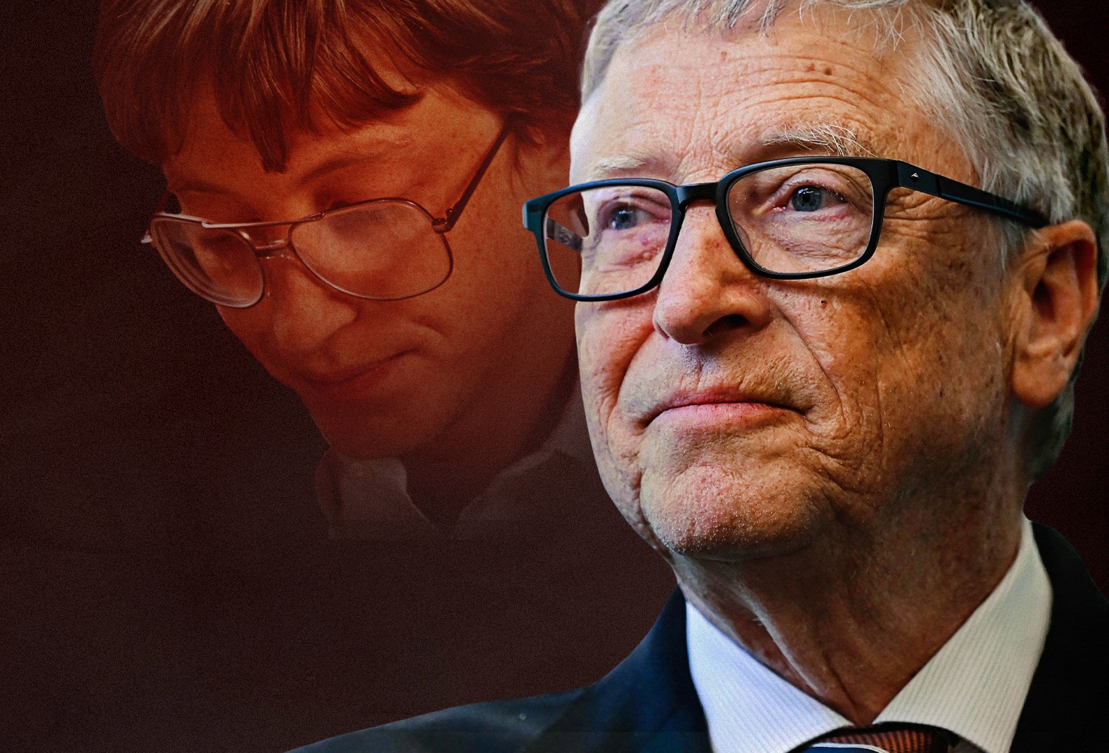 Cinematic shot of two iPhones standing upright