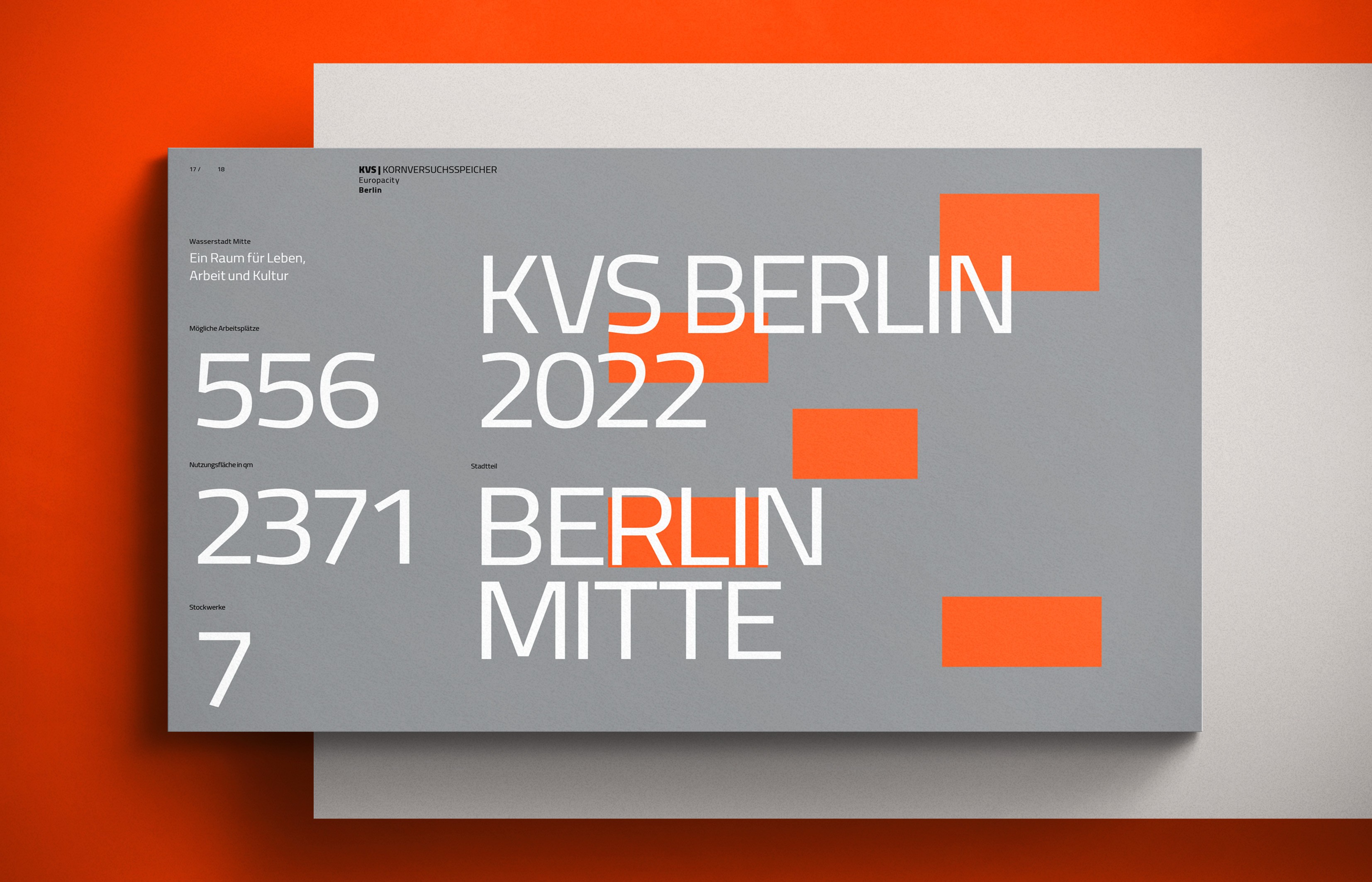 Broschüre für den KVS Kornspeicher – modernes Editorial Design mit klarer Typografie und markanter, zeitgemäßer Farbwelt