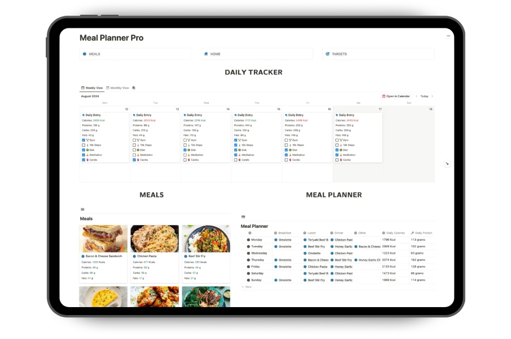 Notion Diet Planner Template