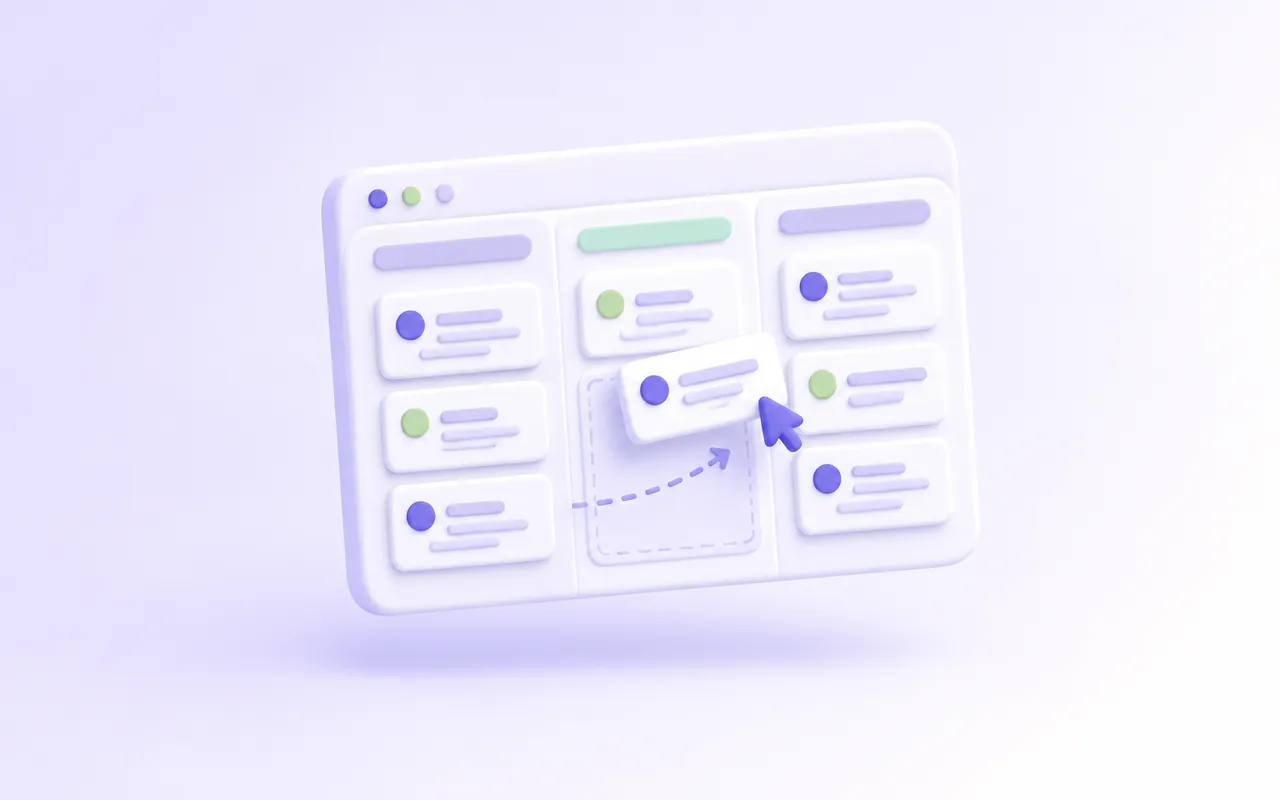 Illustrated product launch calendar with shop items and customer messages.