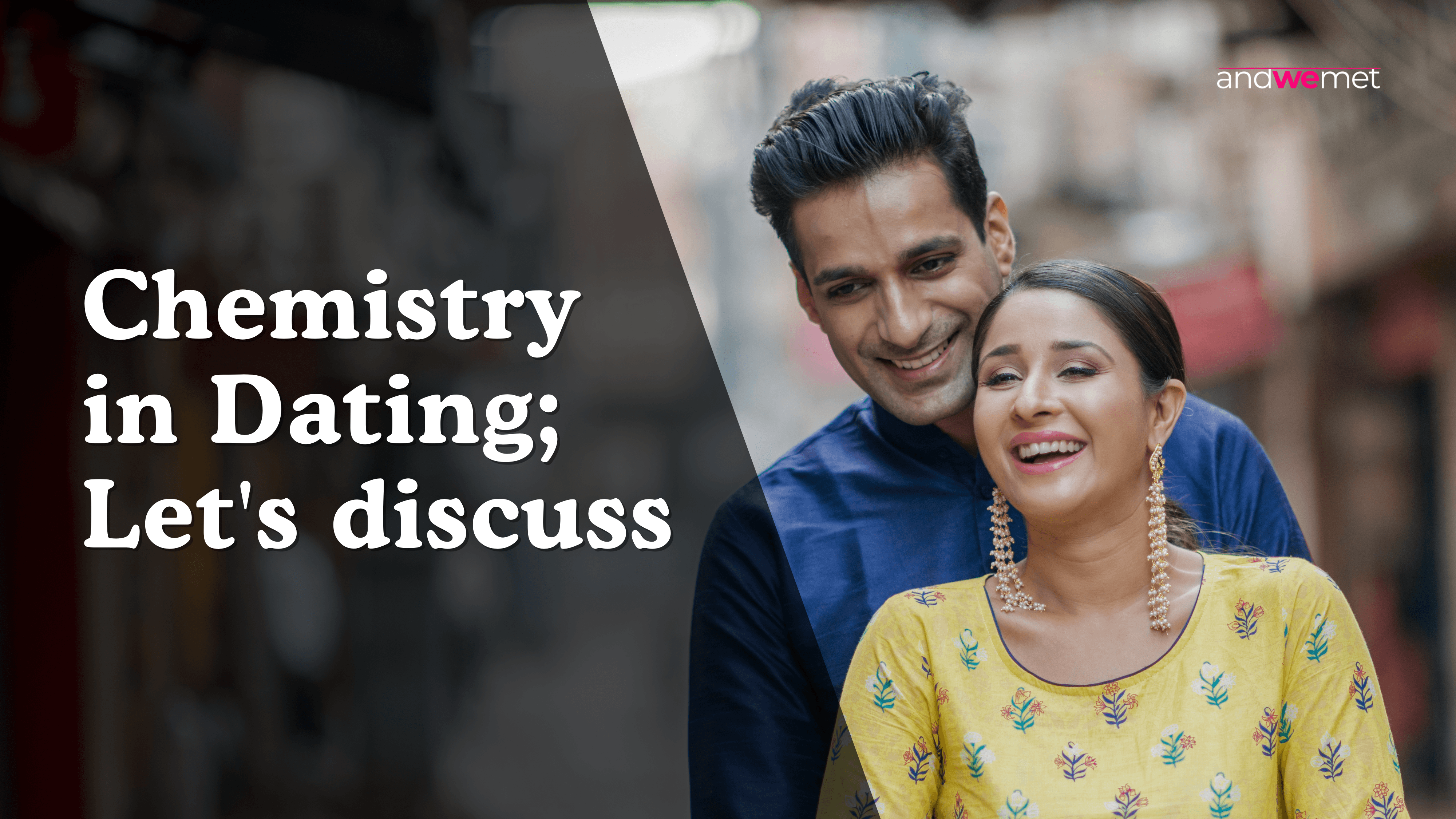 Indian couple in traditional attire laughing together outdoors representing natural chemistry and genuine connection in dating