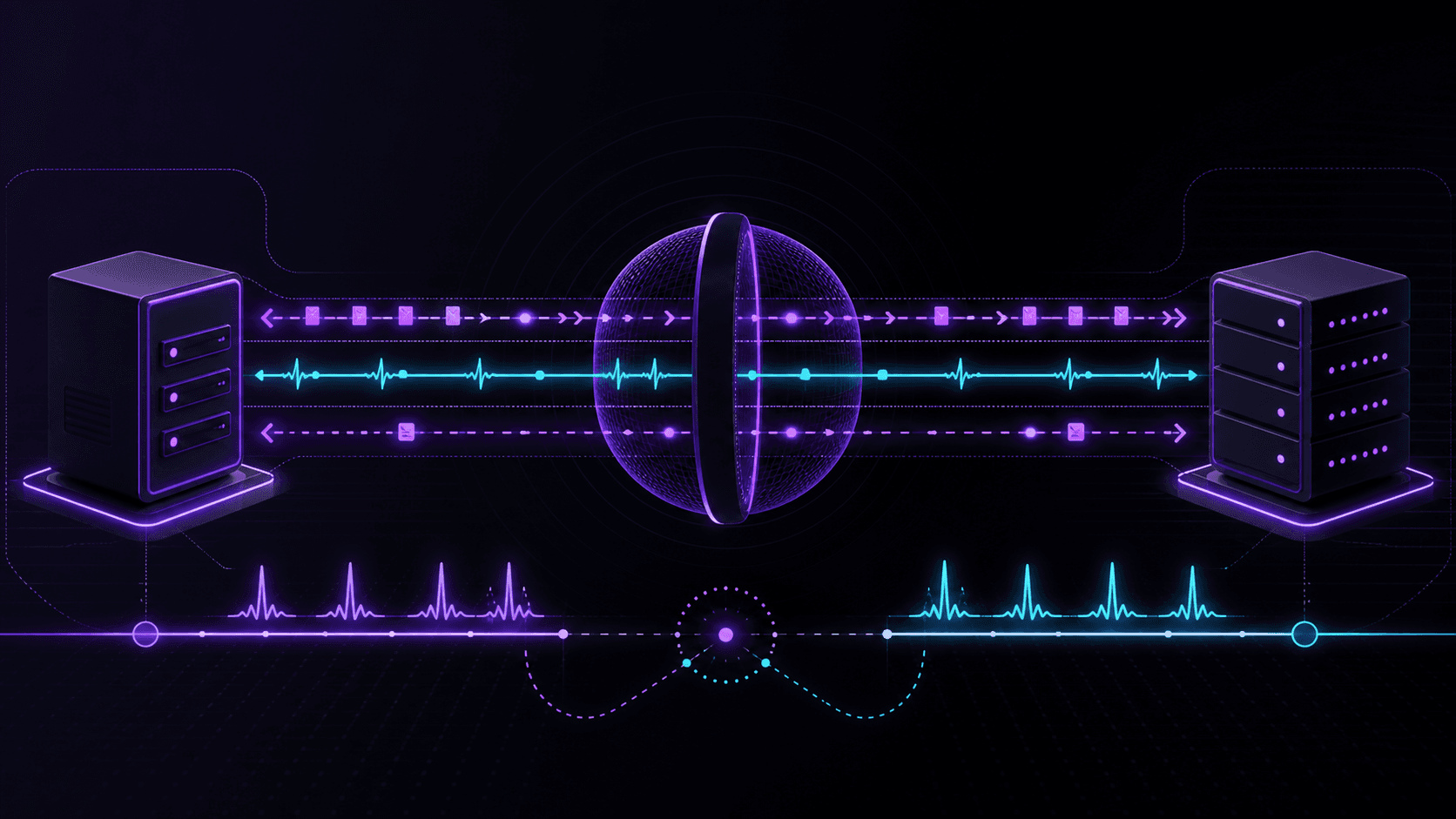 Abstract payment network illustrating timeout and keep-alive signals