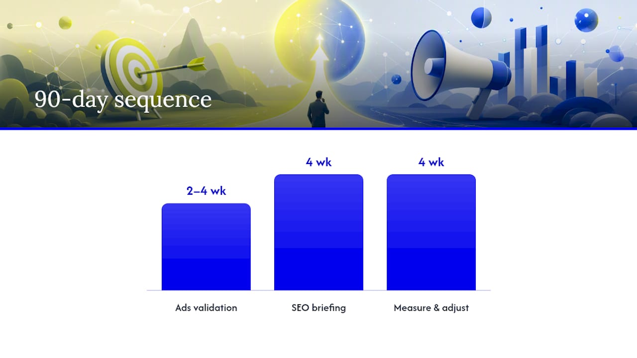 How do you combine SEO and Google Ads effectively? — overview diagram