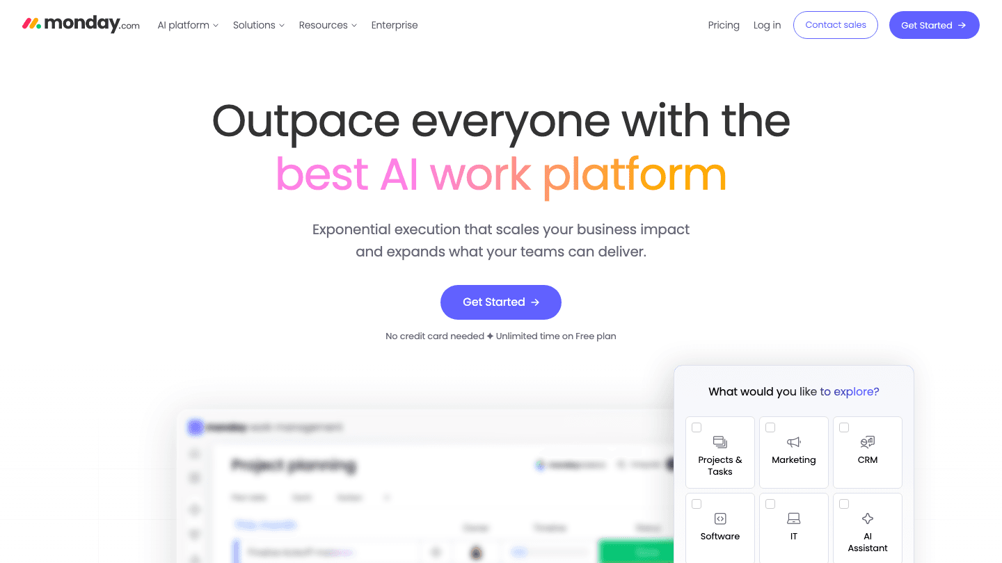 Monday.com AI work platform