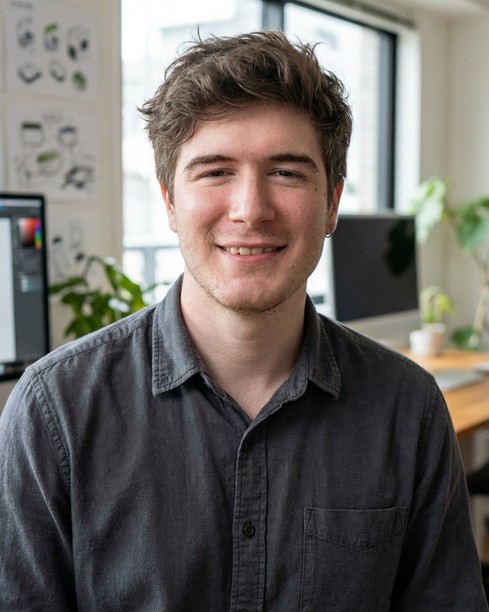 Portrait of a person in dark clothing speaking on a phone