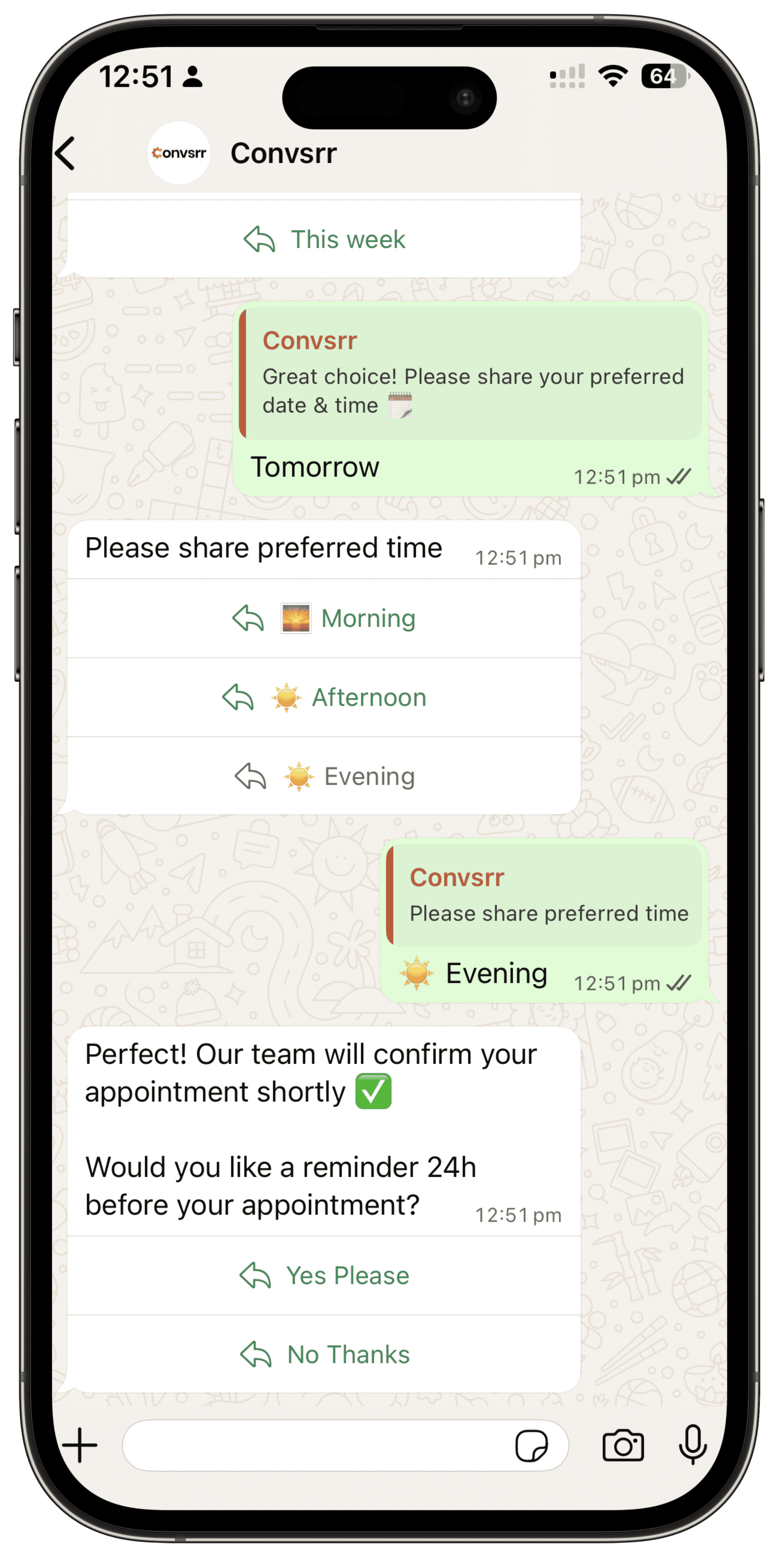 WhatsApp - Appointment Booking