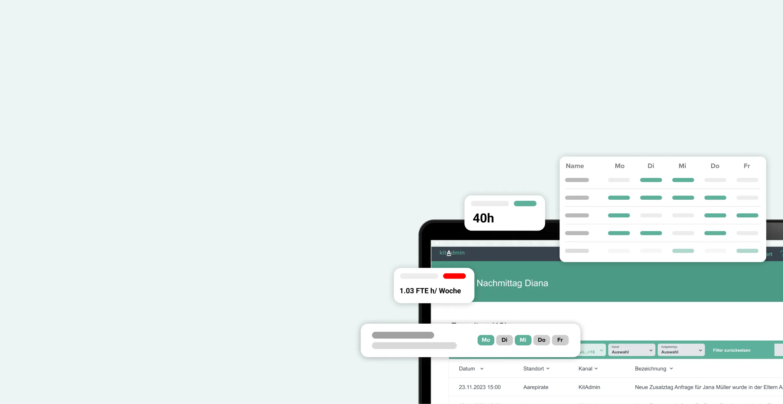 Mit kitAdmin Basis werden Kinderlisten digital geführt und verwaltet