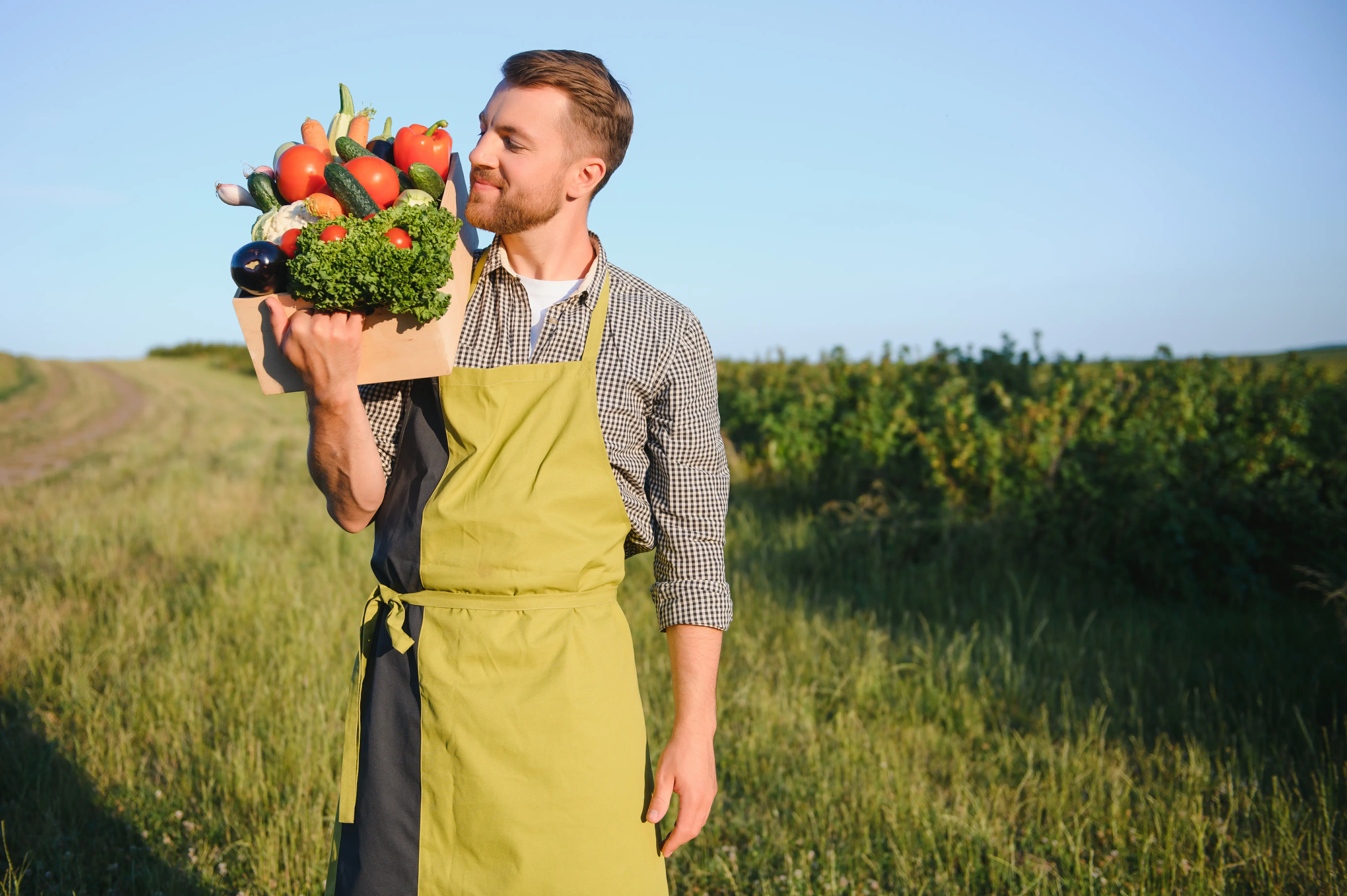 A brown cow standing on top of a lush green field