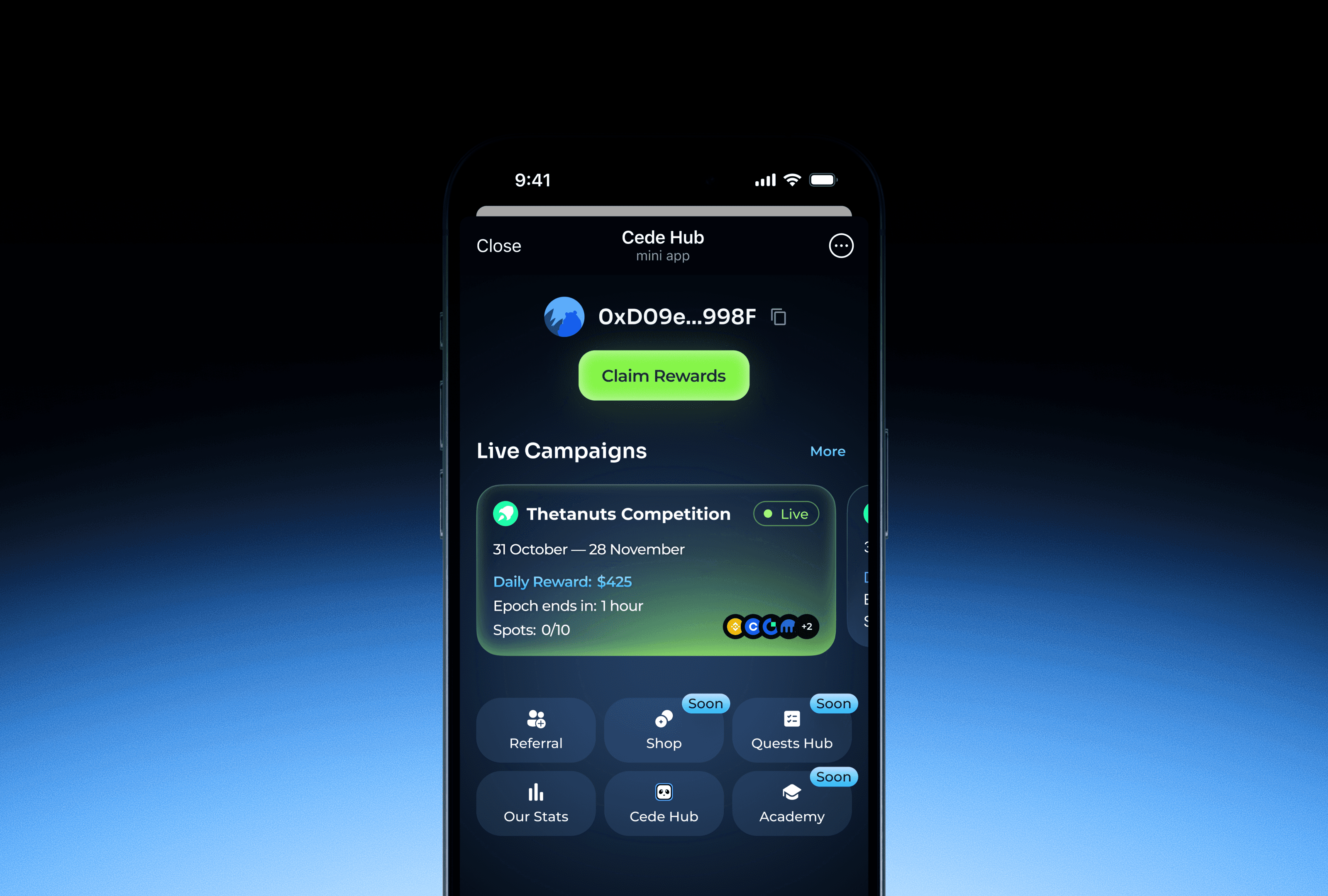 Image of main screen