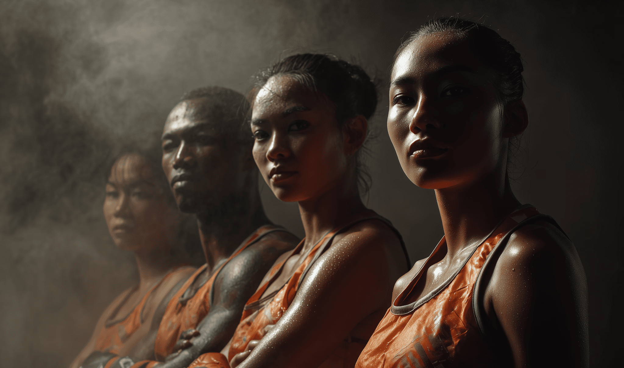 A group of MMA fighters posing at INNOV8 MMA gym