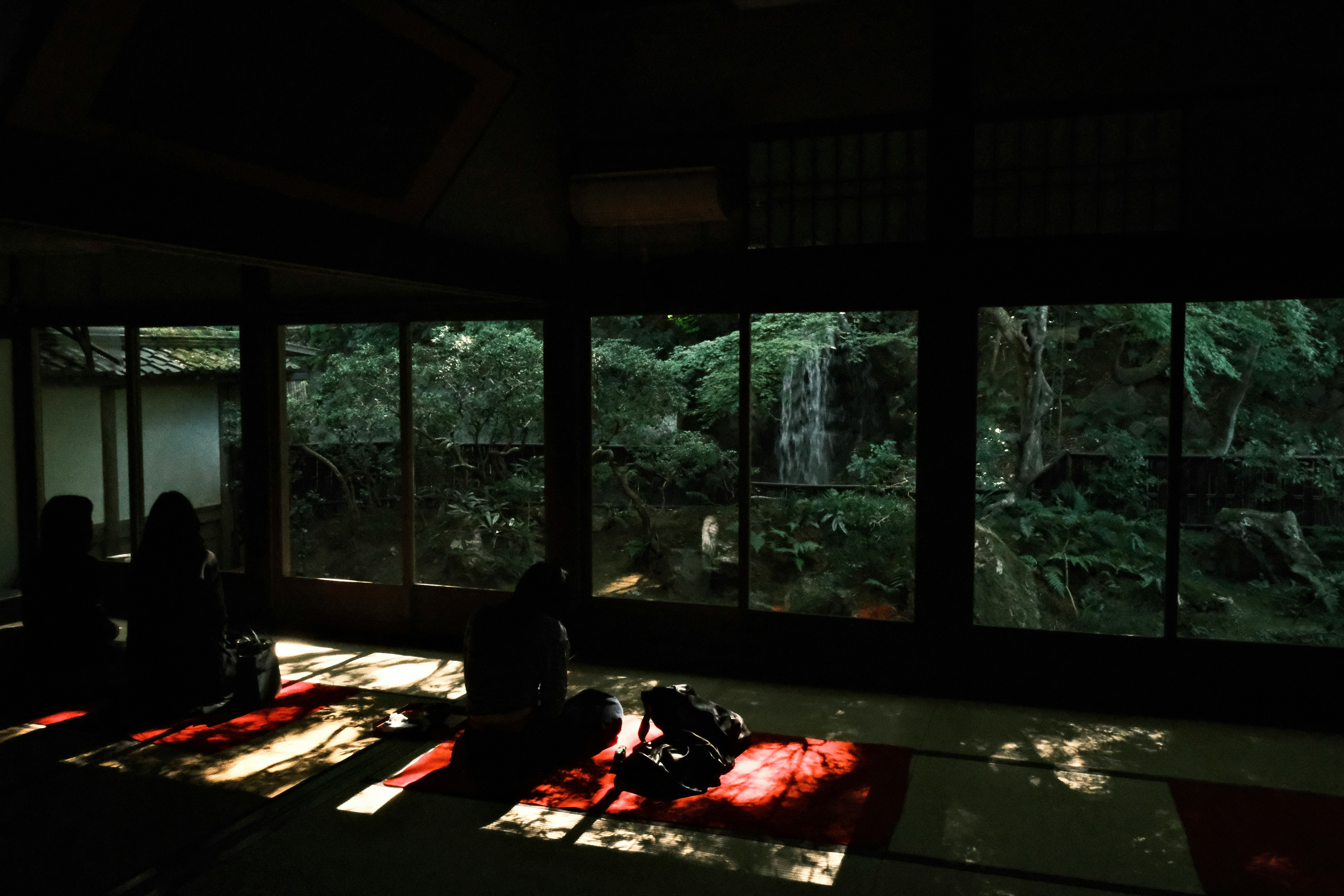 A room that has a lot of windows in it