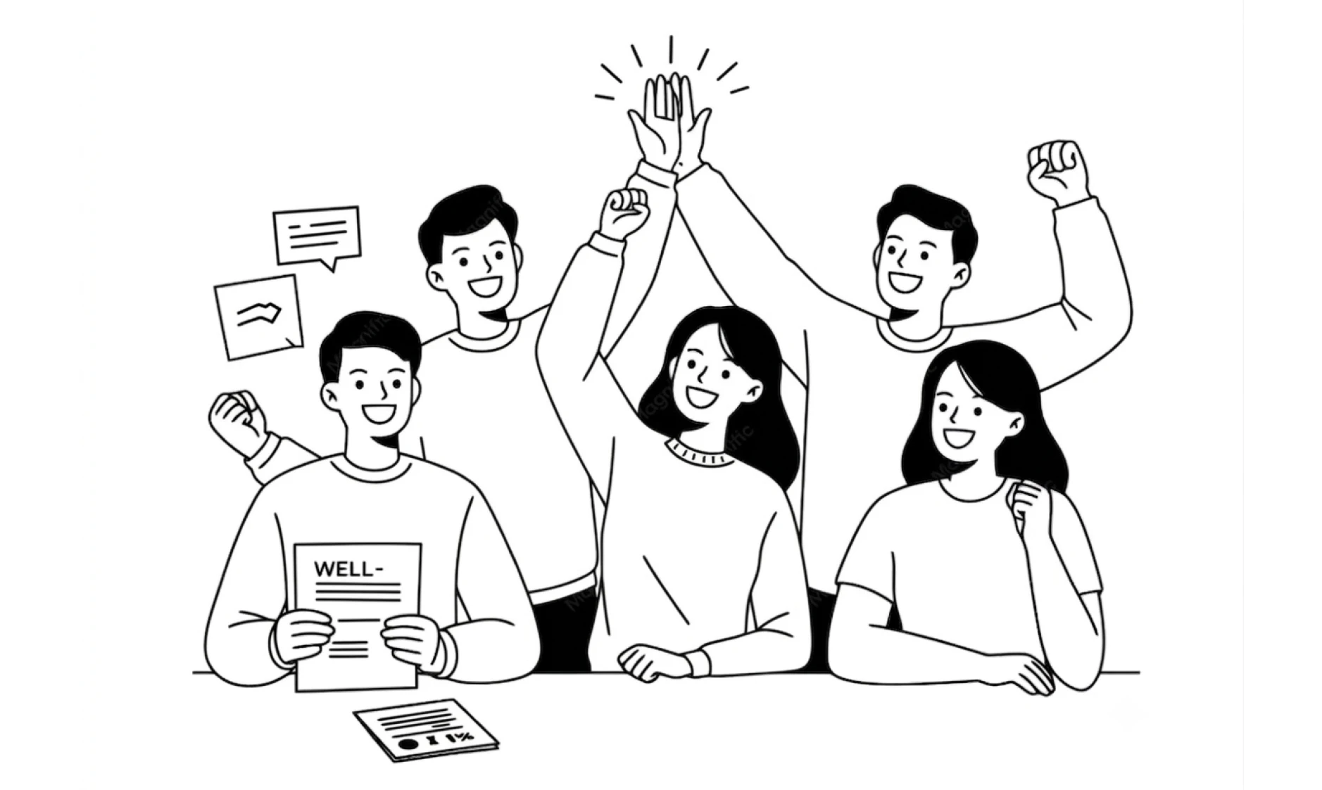 Illustration de salariés en entreprise, symbole de l'offre Malo pour les entreprises