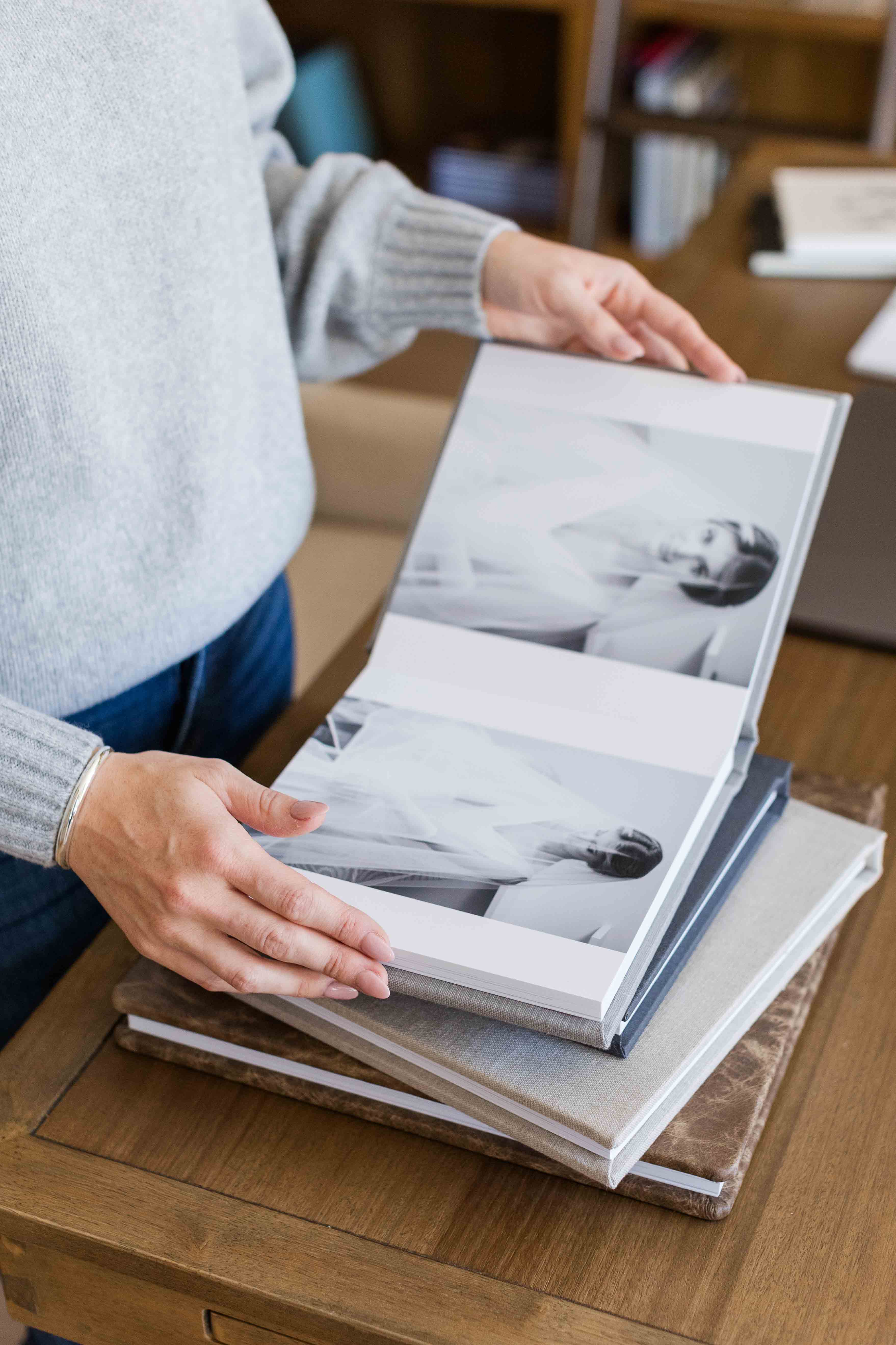 Black and white bridal portrait in the sun.