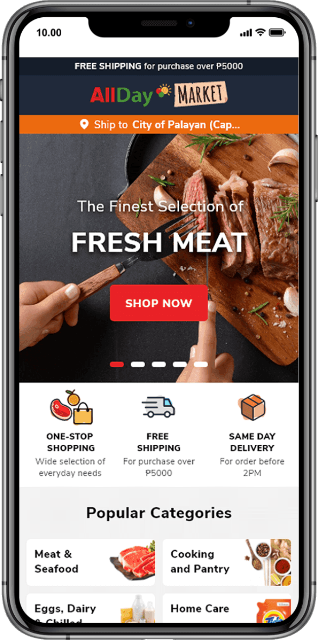 AllDay Market mockup