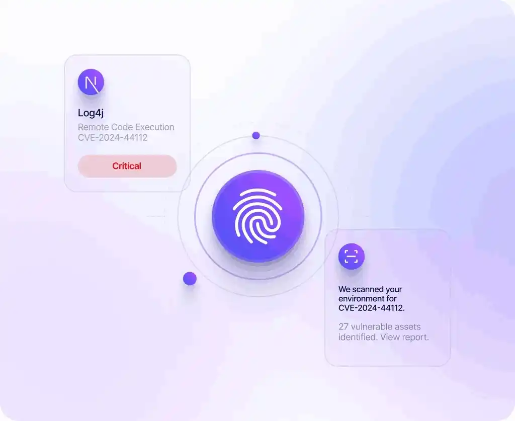 RiskProfiler external attack surface management showing CVE correlation and patch prioritization