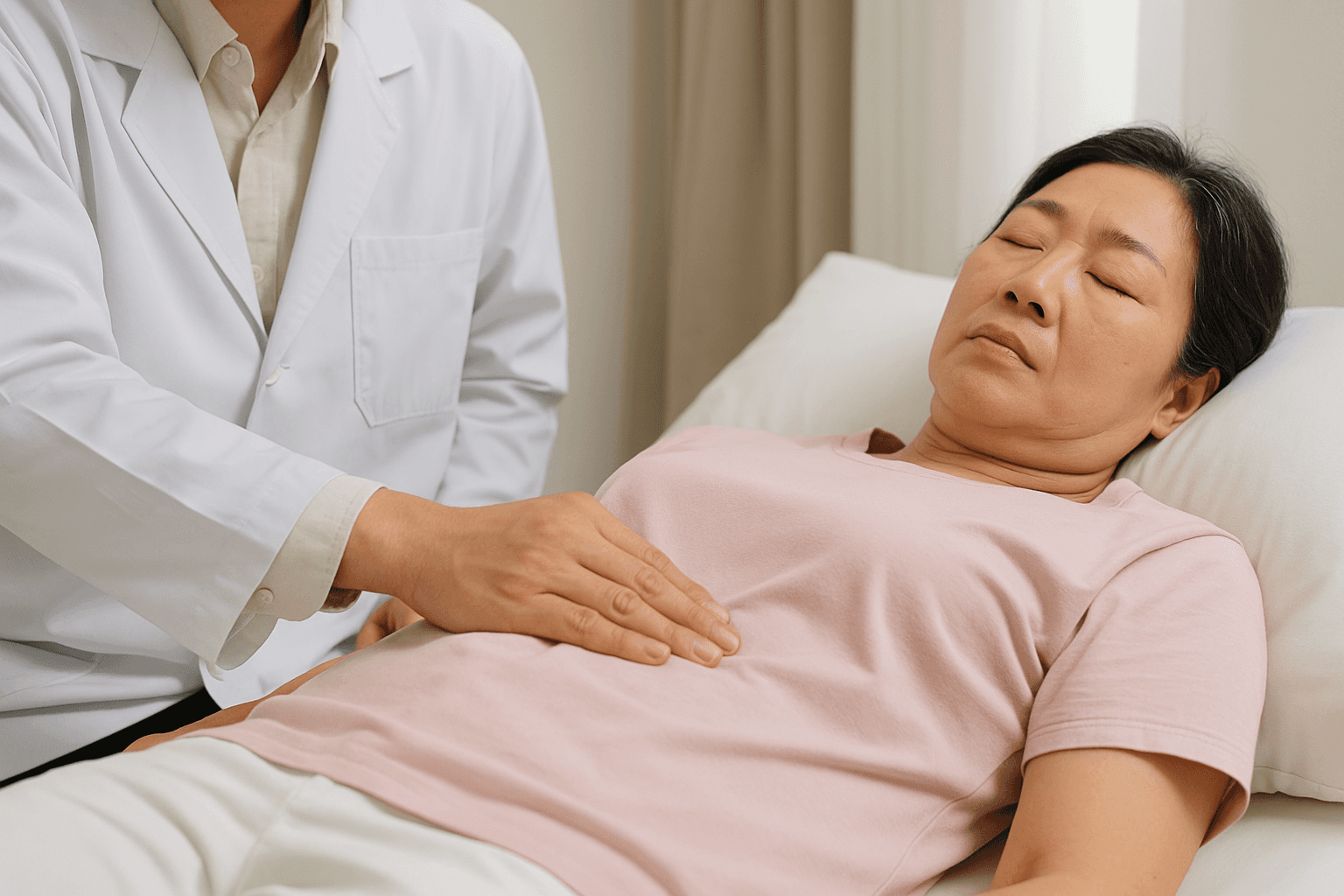 명치 막힘과 복부팽만으로 고생했던 60세 여성의 위장 회복기