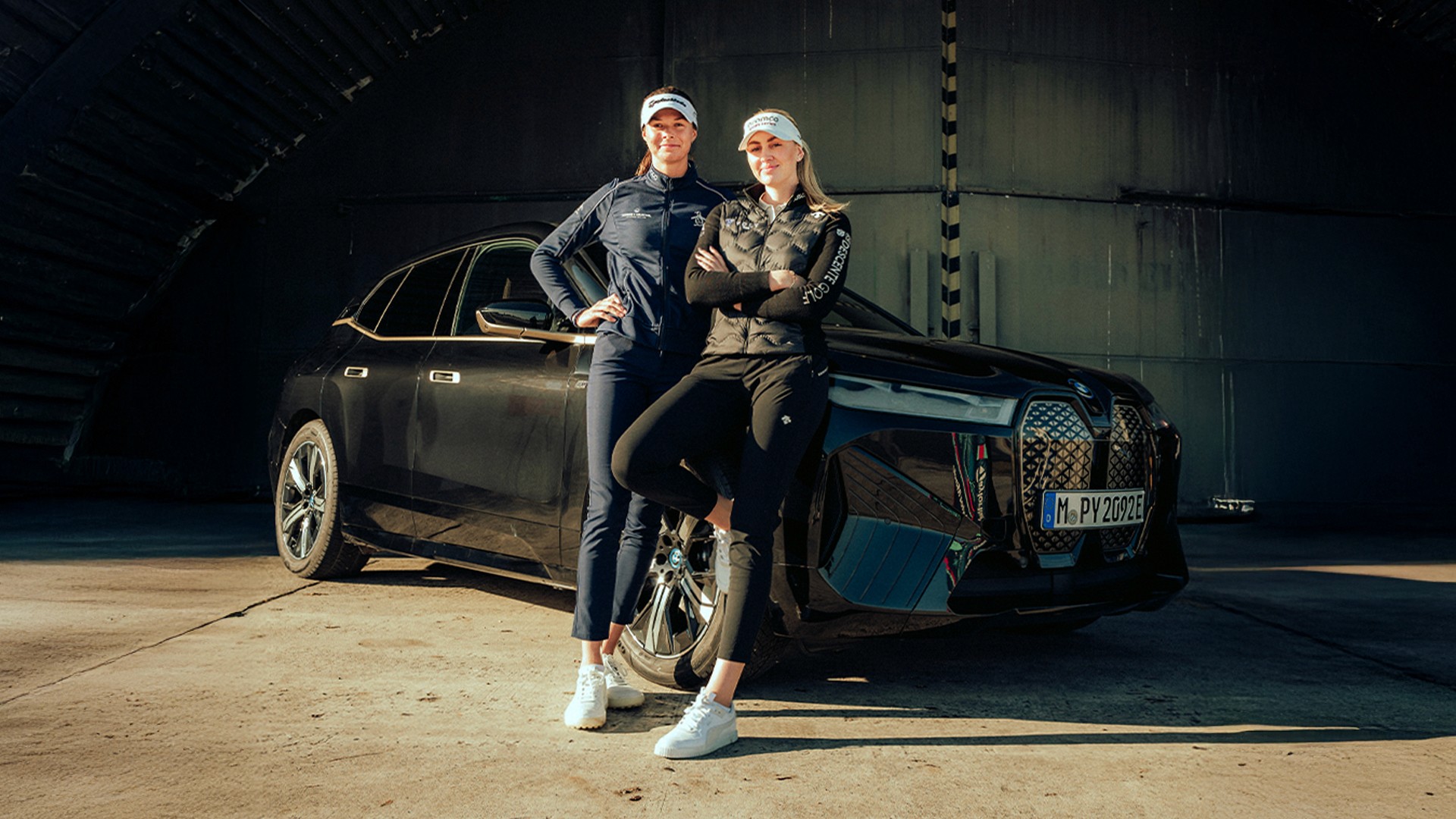 bmw mx5 i modell electric bmw model in munich with 2 golfers olympia winners