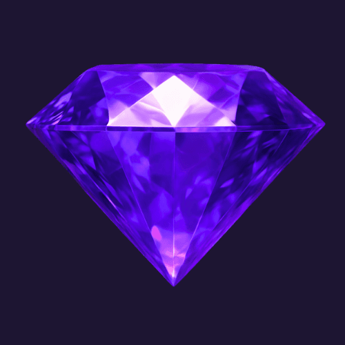 A white icon on a blue background