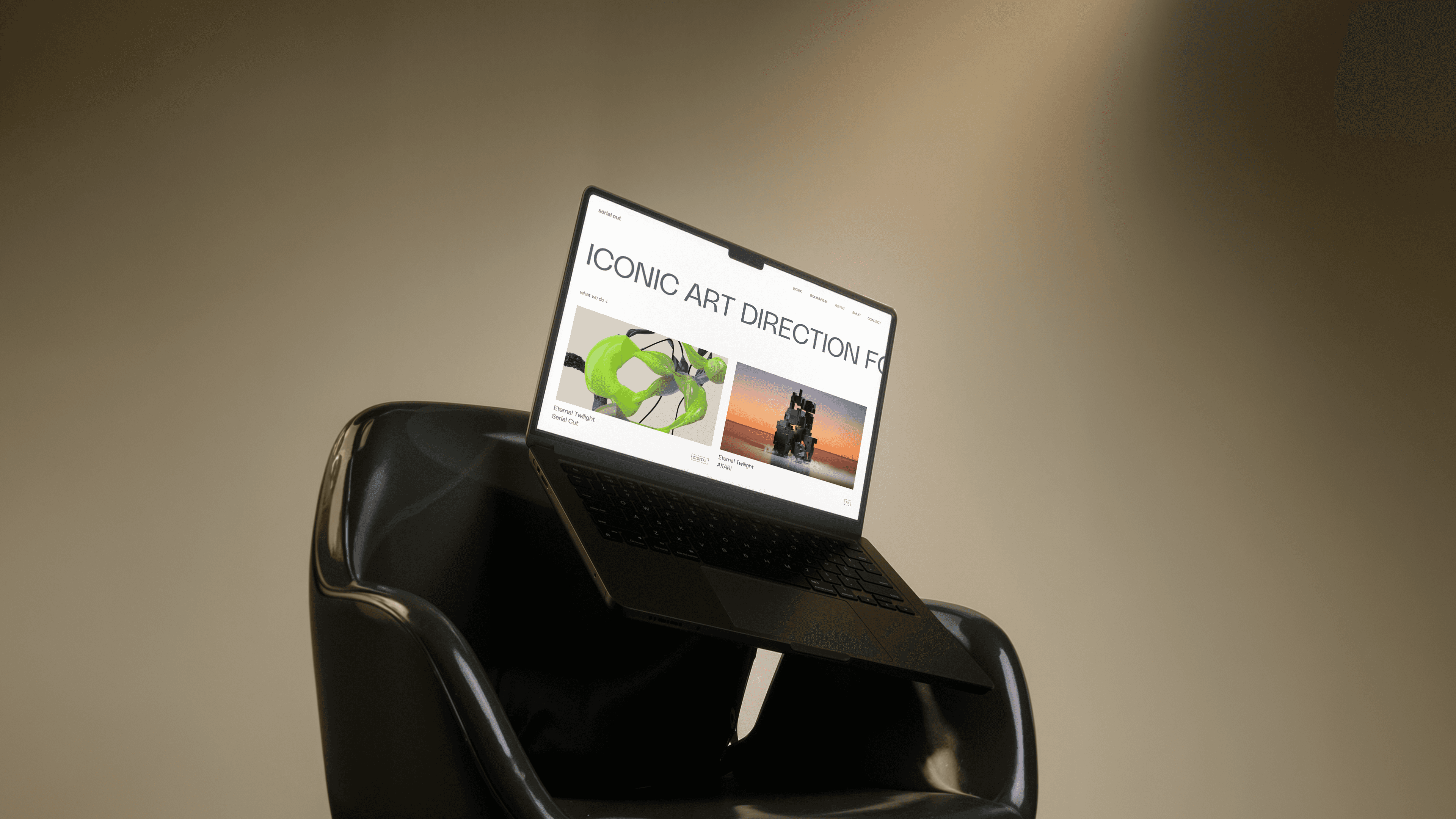 UX/UI design for the Serial Cut digital platform, showcasing a structured project archive