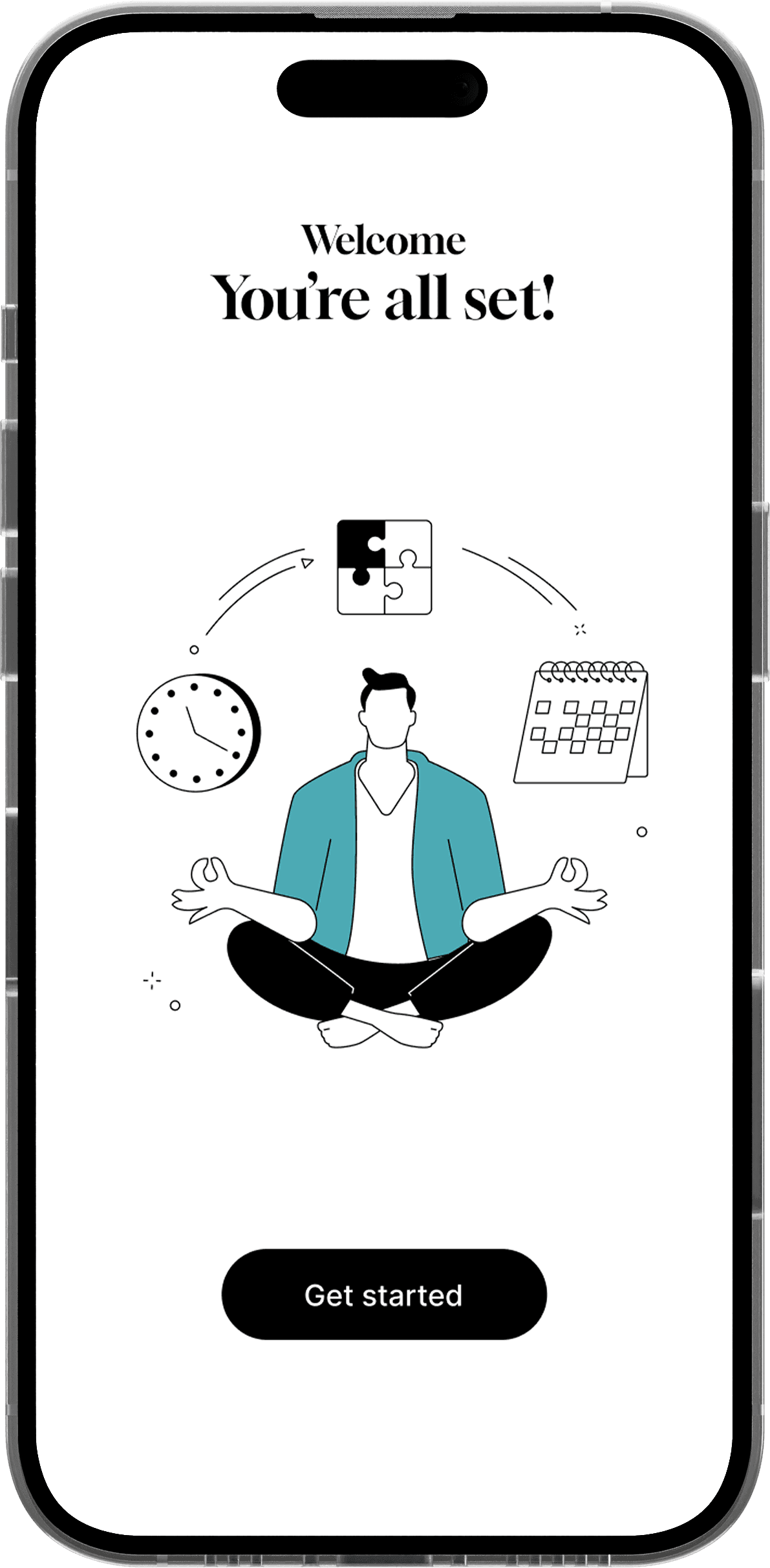Welcome Screen Mobile App Design PNG Image